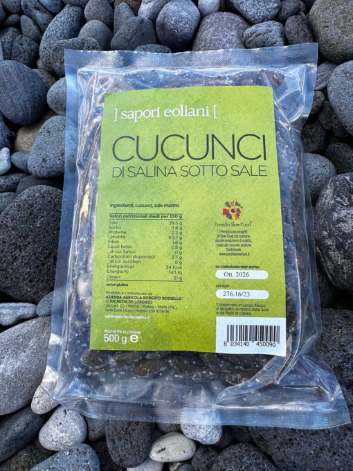 Cucunci sottosale di Salina 500gr